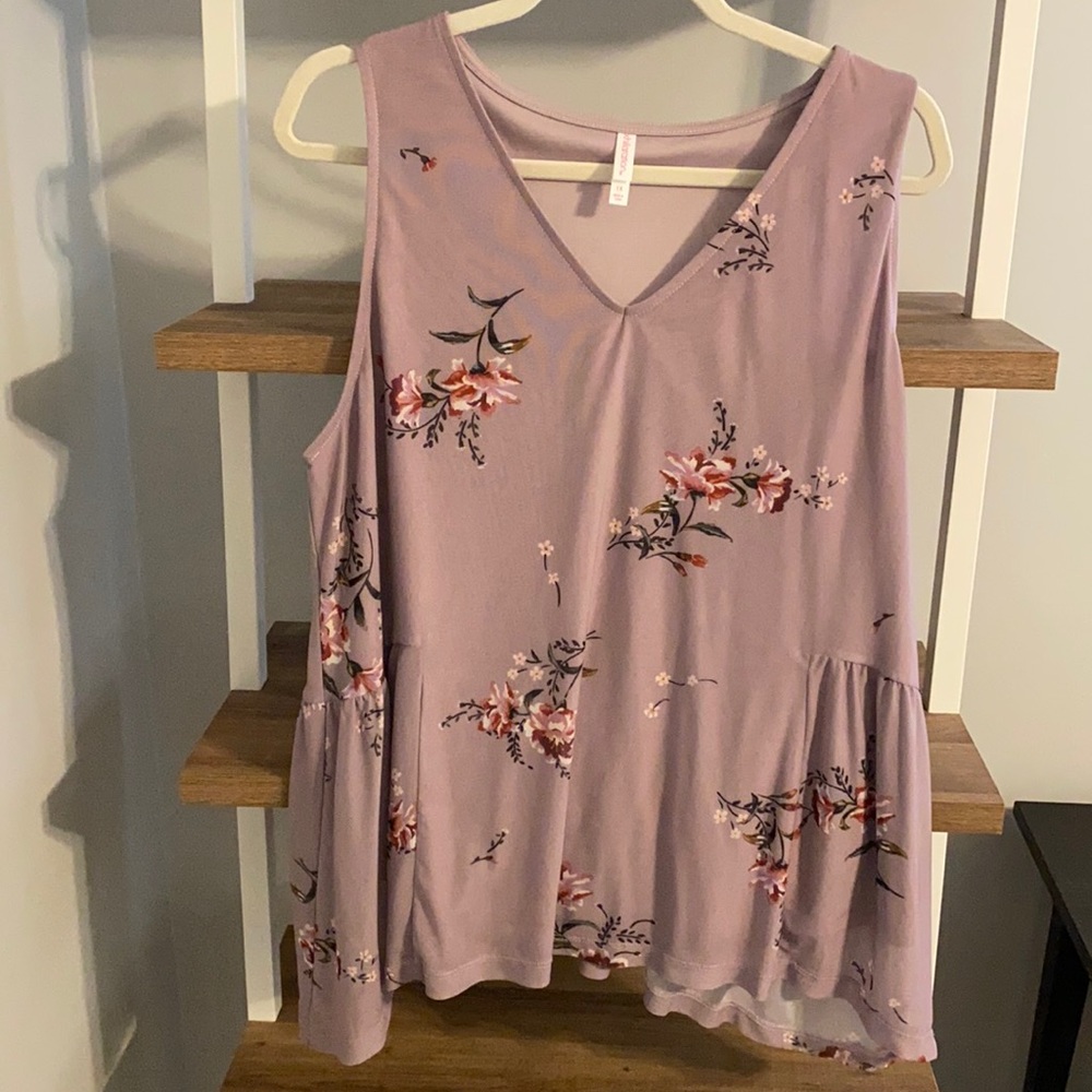 Purple flutter top